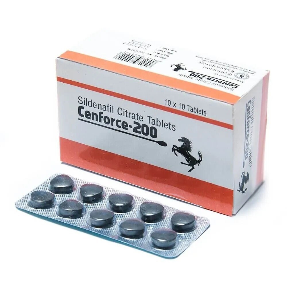 Doosje Cenforce 200 mg met striptabletten