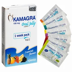 Doosje Kamagra Oral Jelly met zeven sachets