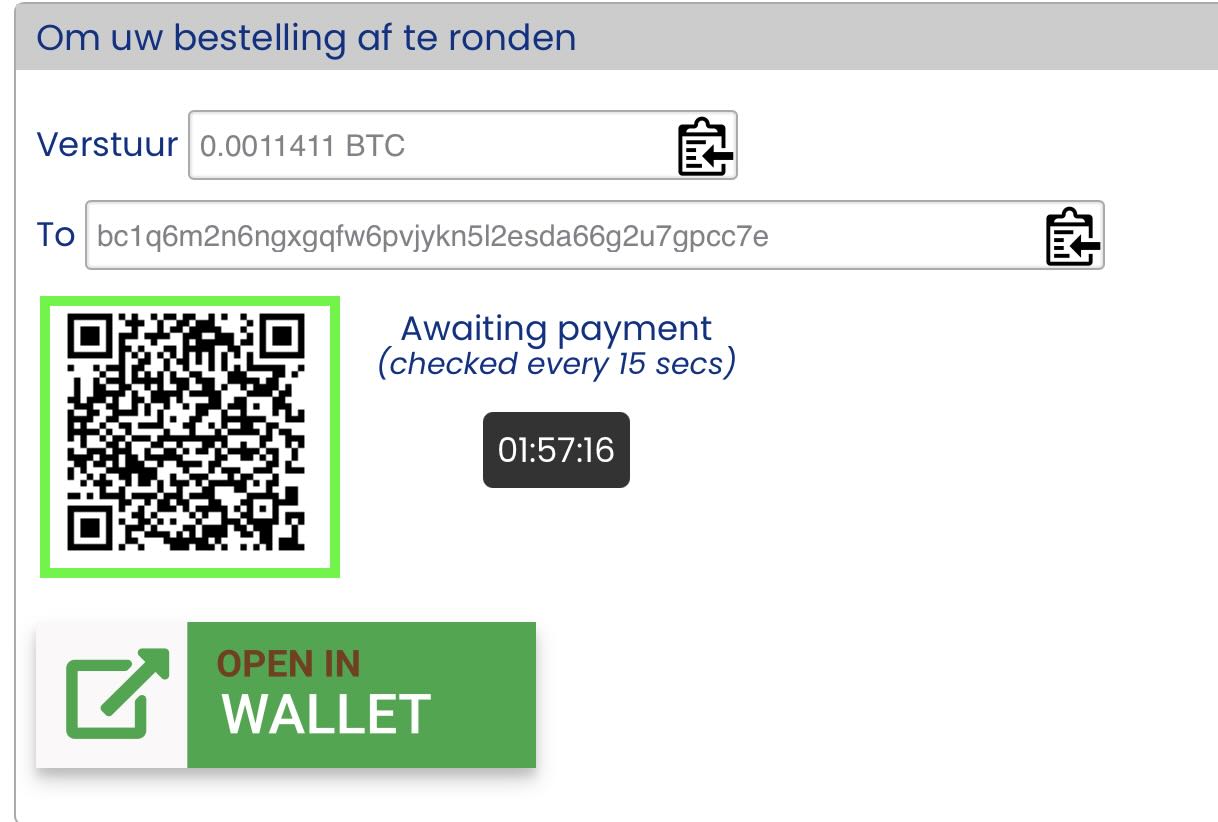 Copy and paste transaction information from medekopen.com into the Edge app.